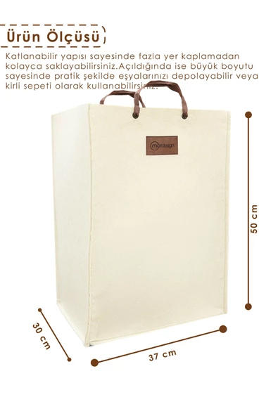 MORDESİGN Keçe Çocuk Oyuncak/Kirli Çamaşır Depolama Sepeti, Çok Amaçlı Saklama Sepeti, CapeTown Serisi - 5