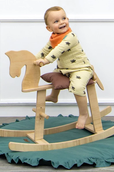 MORDESİGN (2 adet) %100 Organik Pamuk Müslin Kumaş Bebek Fular, Ayarlanabilir İki Çıtçıtlı Bebek Önlük, Kahve - 6