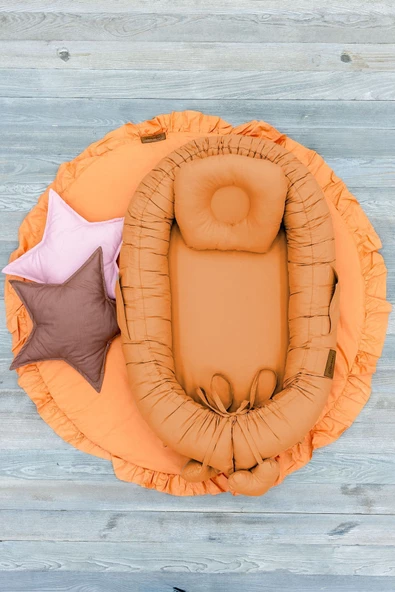 MORDESİGN Babynest Ortopedik Bebek Yatağı, Anne Yanı Bebek Yatağı, Ergonomik Tasarım, Morremix Serisi - 2