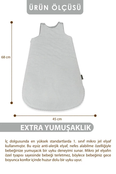 MORDESİGN Bebek Uyku Tulumu, Yenidoğan Müslin Kundak, %100 Pamuk Kumaş, Giyilebilir Battaniye, Sleeper Seri - 2