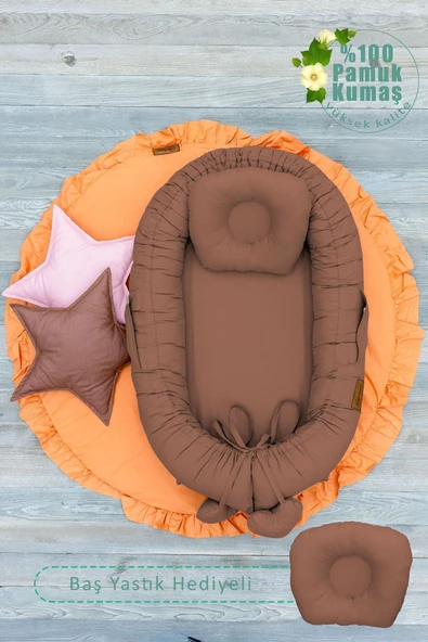 MORDESİGN Babynest Ortopedik Bebek Yatağı, Anne Yanı Bebek Yatağı, Ergonomik Tasarım, Morremix Serisi - 2