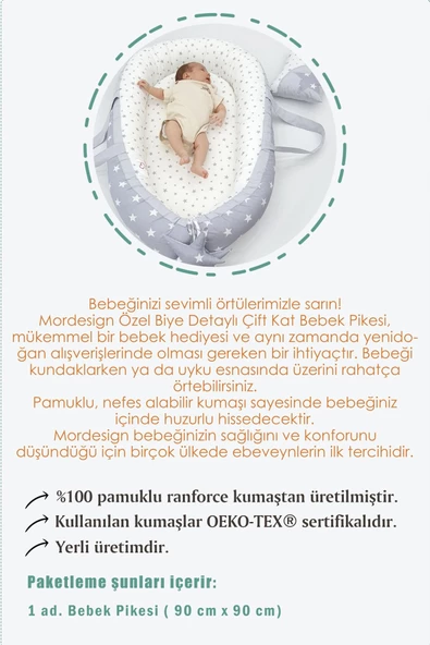 MORDESİGN Çift Kat Bebek Pikesi, Yenidoğan Için Kundak Battaniye, Kenar Ponponlu Pike, Animal Serisi - 4