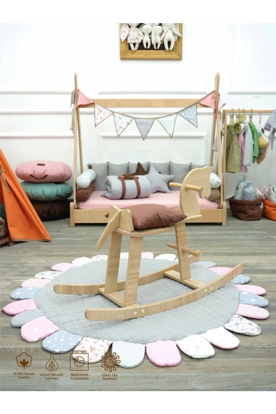 MORDESİGN Bebek/Çocuk Oyun Halısı, Yenidoğan Emekleme Pedi, Aktivite Matı, Çok Amaçlı Minder, Sunny Serisi - 5
