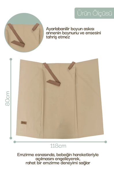 MORDESİGN Çok Amaçlı Bebek Emzirme Örtüsü/Önlüğü; Puset, Bebek arabası örtüsü, Extra Büyük, Morbear Seri - 3