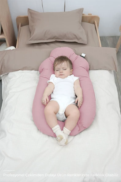 MORDESİGN 2'si 1 arada Bebek Sarılma ve Şekillendirme Yastığı, Düz Kafa Yastığı,Pamuklu,Uyku Yastığı - 5