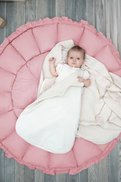 MORDESİGN Bebek Yatağı ve Oyun Halısı, Babynest, Yenidoğan Oyun Halısı,  Açılır/Kapanır Yatak, Bloom Serisi - 2