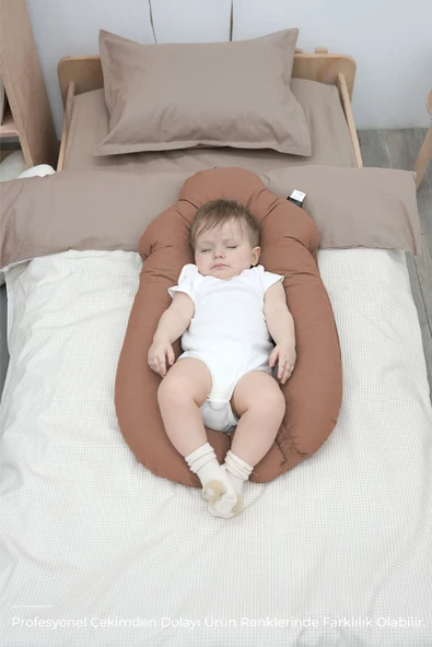 MORDESİGN Moresleep 2'si 1 arada Bebek Sarılma ve Şekillendirme Yastığı, Düz Kafa Yastığı,Pamuklu,Uyku Yastığı - 5