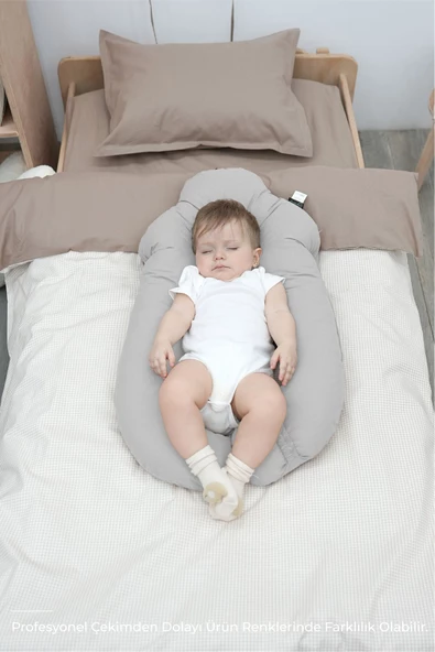 MORDESİGN Moresleep 2'si 1 arada Bebek Sarılma ve Şekillendirme Yastığı, Düz Kafa Yastığı,Pamuklu,Uyku Yastığı - 5