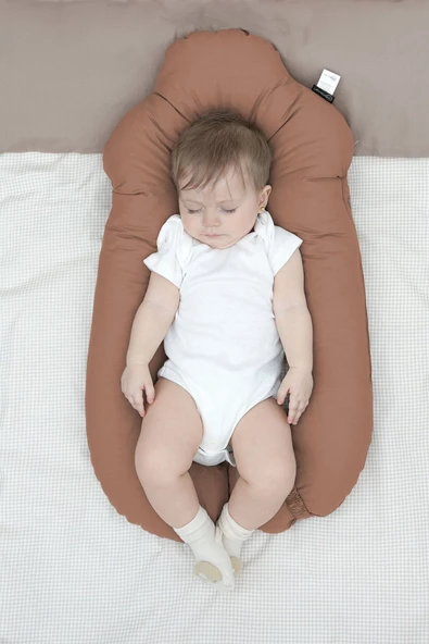 MORDESİGN Moresleep 2'si 1 arada Bebek Sarılma ve Şekillendirme Yastığı, Düz Kafa Yastığı,Pamuklu,Uyku Yastığı - 6