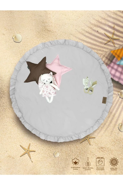 MORDESİGN Bebek/Çocuk Oyun Halısı, Yenidoğan Emekleme Pedi, Aktivite Matı, Çok Amaçlı Minder, Kampçı Serisi - 4