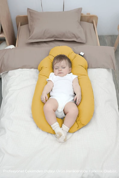 MORDESİGN Moresleep 2'si 1 arada Bebek Sarılma ve Şekillendirme Yastığı, Düz Kafa Yastığı,Pamuklu,Uyku Yastığı - 6