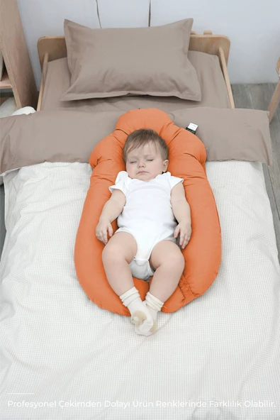 MORDESİGN Moresleep 2'si 1 arada Bebek Sarılma ve Şekillendirme Yastığı, Düz Kafa Yastığı,Pamuklu,Uyku Yastığı - 5
