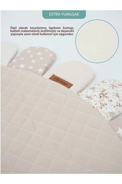 MORDESİGN Bebek/Çocuk Oyun Halısı, Yenidoğan Emekleme Pedi, Aktivite Matı, Çok Amaçlı Minder, Sunny Serisi - 4