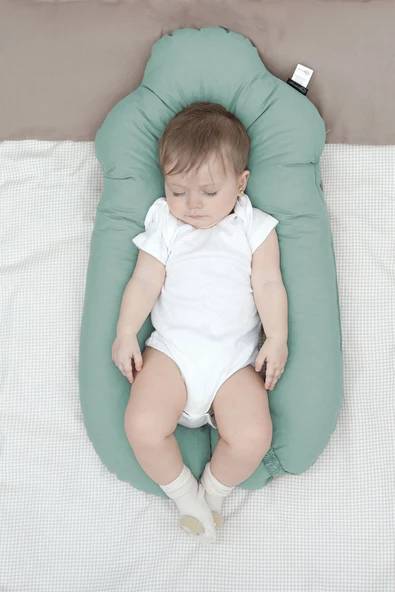 MORDESİGN Moresleep 2'si 1 arada Bebek Sarılma ve Şekillendirme Yastığı, Düz Kafa Yastığı,Pamuklu,Uyku Yastığı - 6