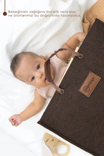 MORDESİGN Keçe Çocuk Oyuncak/Kirli Çamaşır Depolama Sepeti, Çok Amaçlı Saklama Sepeti, CapeTown Serisi - 5