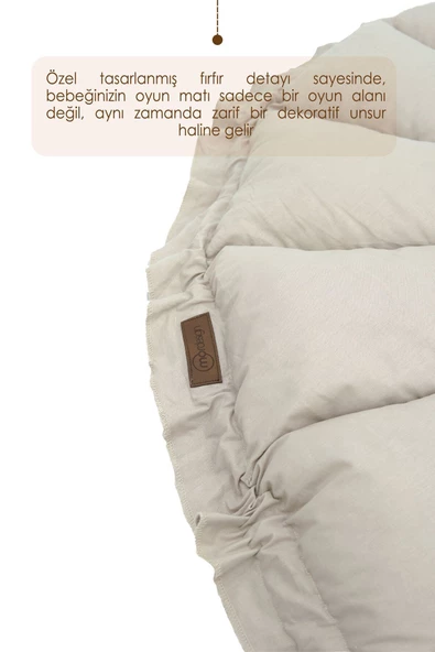 MORDESİGN Bebek Yatağı ve Oyun Halısı, Babynest, Yenidoğan Oyun Halısı,  Açılır/Kapanır Yatak, Bloom Serisi - 5