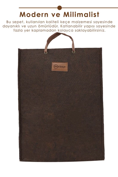 MORDESİGN Keçe Çocuk Oyuncak/Kirli Çamaşır Depolama Sepeti, Çok Amaçlı Saklama Sepeti, CapeTown Serisi - 3