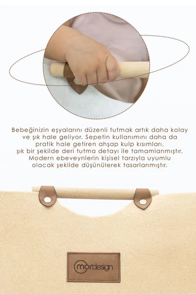 MORDESİGN Keçe Çocuk Oyuncak/Kirli Çamaşır Depolama Sepeti, Çok Amaçlı Saklama Sepeti, Bolivya Serisi - 4