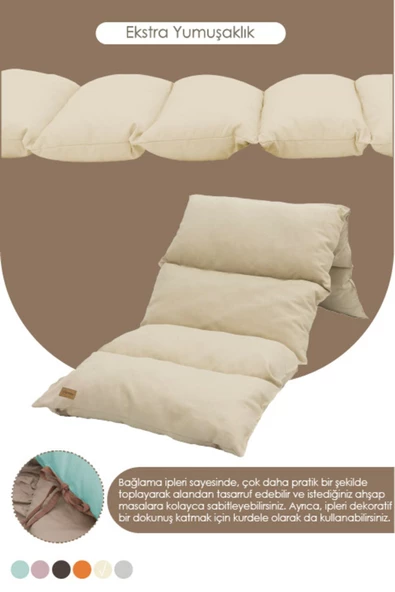 MORDESİGN Montessori Çocuk Oyun Minderi,Katlanabilir Yer Minderi,Anaokul/Kreş Minderi,Uyku Matı, Mattress Seri - 3