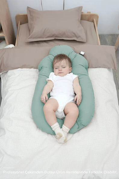 MORDESİGN Moresleep 2'si 1 arada Bebek Sarılma ve Şekillendirme Yastığı, Düz Kafa Yastığı,Pamuklu,Uyku Yastığı - 5