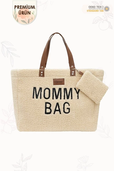 MORDESİGN Mommy Bag,Anne Bebek Bakım Çantası,Cüzdan Hediyeli, XL Büyük Boy,Kadın Çantası,Morteddy Serisi