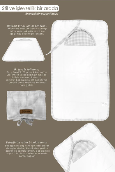 MORDESİGN Yenidoğan Bebek Bakım Çeyiz Seti Bebek Hediyesi, Anne Bebek Organizer, Bebek Hediye Kutusu - 5