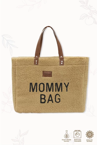 MORDESİGN Mommy Bag, Anne Bebek Bakım Çantası, Cüzdan Hediyeli, XL Büyük Boy, Kadın Çantası, Morteddy Serisi - 4