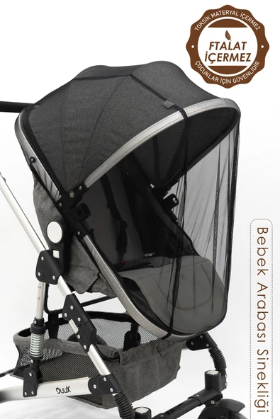 MORDESİGN Bebek Arabası Sinekliği/cibinliği, Sahra Serisi, Siyah (tüm Bebek Arabaları Ile Uyumludur)