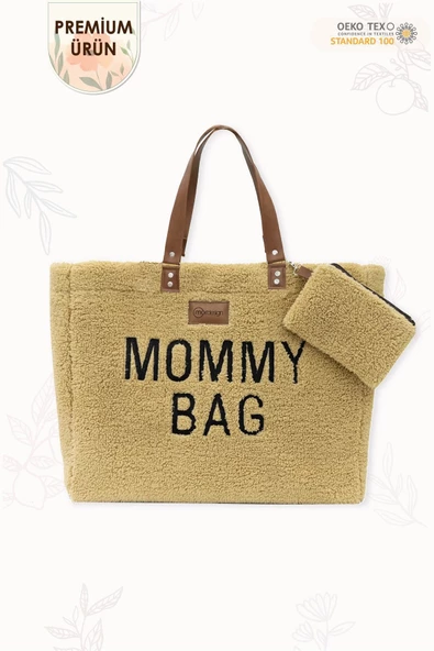 MORDESİGN Mommy Bag, Anne Bebek Bakım Çantası, Cüzdan Hediyeli, XL Büyük Boy, Kadın Çantası, Morteddy Serisi