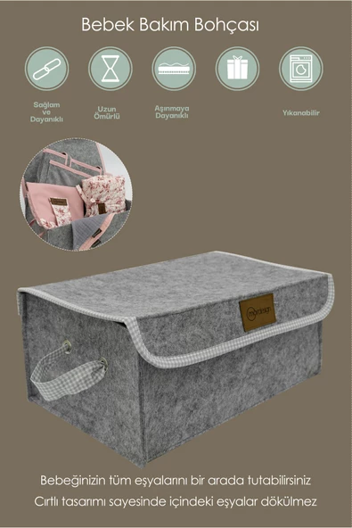 MORDESİGN Yenidoğan Bebek Bakım Çeyiz Seti Bebek Hediyesi, Anne Bebek Organizer, Bebek Hediye Kutusu - 2