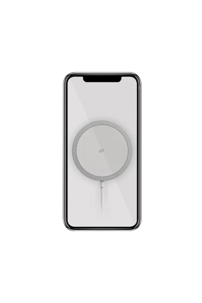 Magsafe Mıknatıslı Kablosuz Şarj Cihazı Beyaz