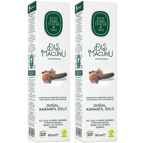 Eyüp Sabri Tuncer Doğal Karanfil Özlü Florürsüz Diş Macunu 90 ml 2 ADET ürün görseli