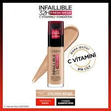 L'Oreal Paris L'Oréal Paris Infaillible 24H Fondöten 140 GOLDEN BEIGE