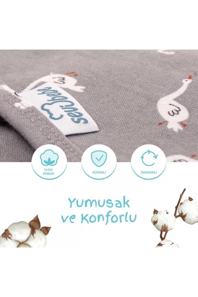 SEVİ BEBE 0 -3 AY Desenli Yeni Sezon Kundak %100 Pamuk - YENİ - 2