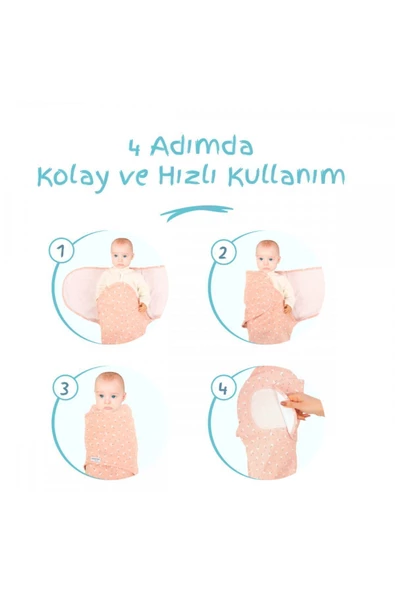 SEVİ BEBE 0 -3 Ay Desenli Yeni Sezon Kundak Pamuk  Yeni - 3