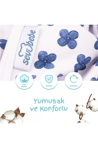 SEVİ BEBE Mommyslab Mağaza 0 -3 Ay Desenli Yeni Sezon Kundak %100 Pamuk - Yeni - 2
