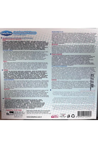 BABYTİME Bt-090 Fonksiyonel Pp Biberon Seti 250 Ml + 150 Ml - 2