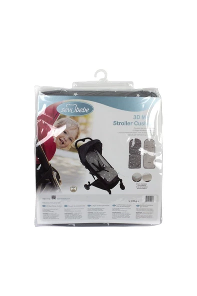 SEVİ BEBE Byronl Klimalı Puset Ve Oto Koltuğu Minderi Art-43 Uç Uç Desen Byrnew - 3