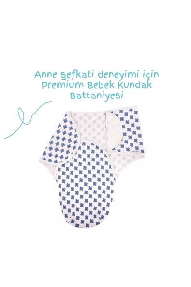 SEVİ BEBE Mommyslab Mağaza 0 -3 Ay Desenli Yeni Sezon Kundak %100 Pamuk - Yeni - 5