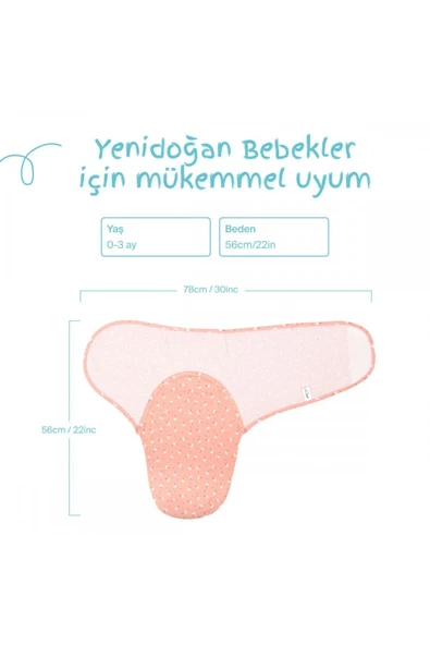 SEVİ BEBE 0 -3 Ay Desenli Yeni Sezon Kundak Pamuk  Yeni - 4
