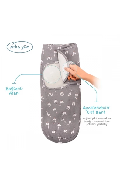 SEVİ BEBE 0 -3 AY Desenli Yeni Sezon Kundak %100 Pamuk - YENİ - 6