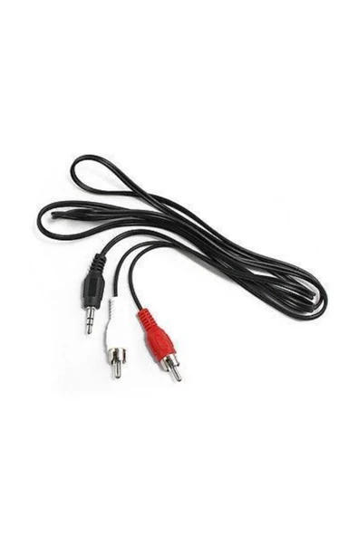 Aux To 2rca Stereo Çevirici Dönüştürücü Kablo - 10 Metre