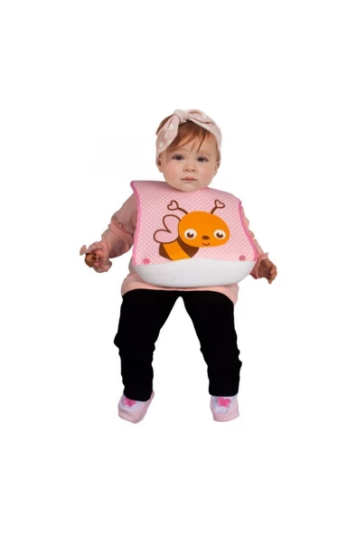 Sevi Bebe Plastik Cepli Önlük Arı Desen - Resim 2