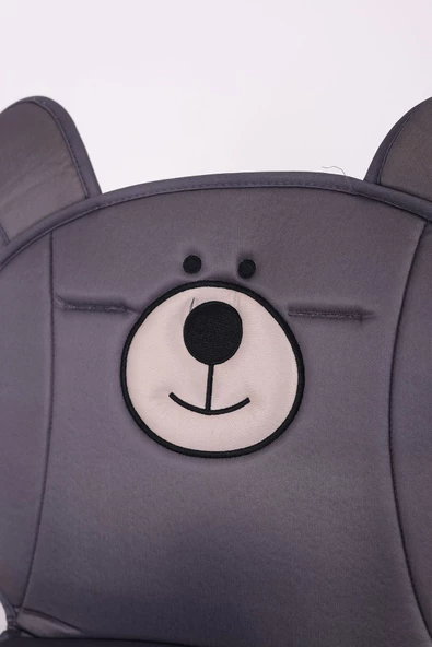 JUSSO Bear Sevimli Ayı Mama Sandalyesi Minderi Gri - 3