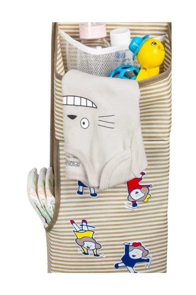 LADYMODA Beşik Organizer | Bebek Odası Organizer Alya Kahve - 2