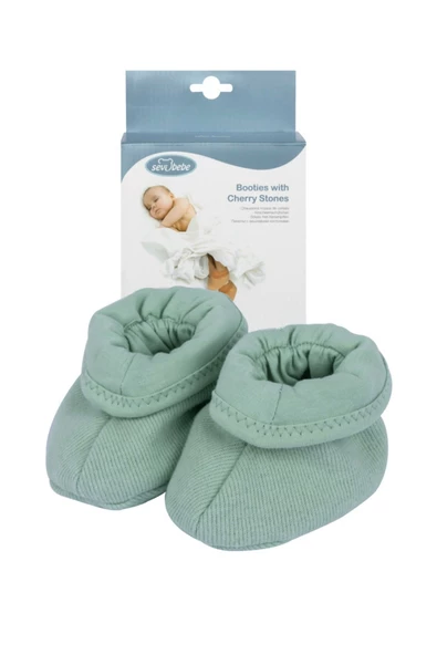 SEVİ BEBE Mint Yeşil Kiraz Çekirdekli Patik