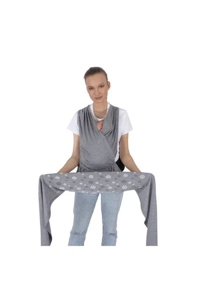 SEVİ BEBE Destekli Giymeli Sling ART-571 Gri - 3