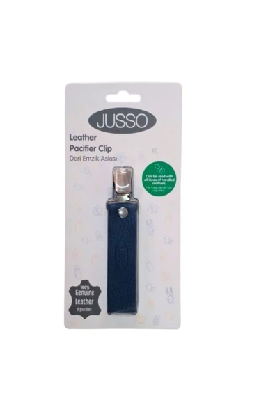 Jusso Deri Korumalı Metal Klipsli Emzik Askısı Lacivert - 4