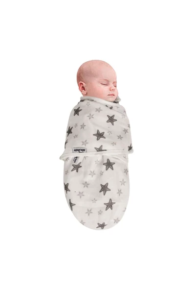 SEVİ BEBE Organik Müslin Bebe Kundağı Art-306 Uzay Desen - Resim 2