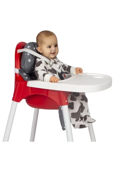 SEVİ BEBE Coco Store Mama Sandalyesi Minderi Art-150 Uç Uç Desen - 2